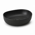 Lavabo da appoggio ovale nero opaco in ceramica 60 x 40 x 15 cm
