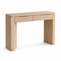 Consolle ingresso con 2 cassetti in rovere naturale rettangolare 120 x 35 x 80 cm
